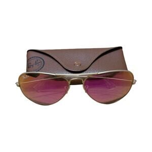 Ray-Ban Aviator Large Gold Metal Pink Lenses RB 3025 112/4T 58[]14 2N